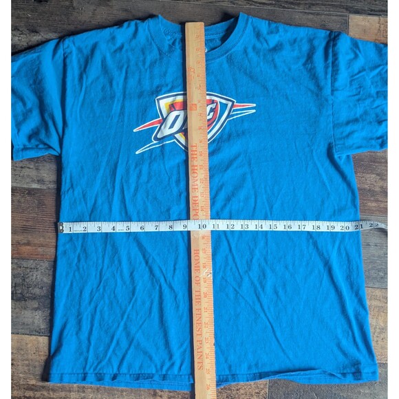OKC Thunder Majestics T-Shirt Large Blue NBA Basketball - Picture 5 of 6